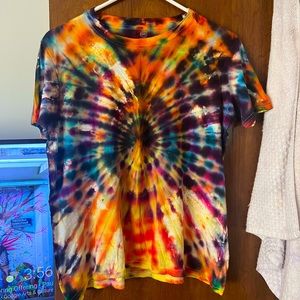 HomeMade Tye Dye Circle Effect Wig-Wag Shirts